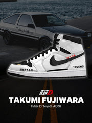 Takumi Fujiwara's AE86 V.1 Custom High-Top Sneakers