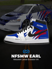 Earl Mitsubishi Lancer Evolution VIII V.1 Custom High-Top Sneakers
