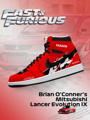 Brian O'Conners Lancer Evolution IX V.1 Custom High-Top Sneakers