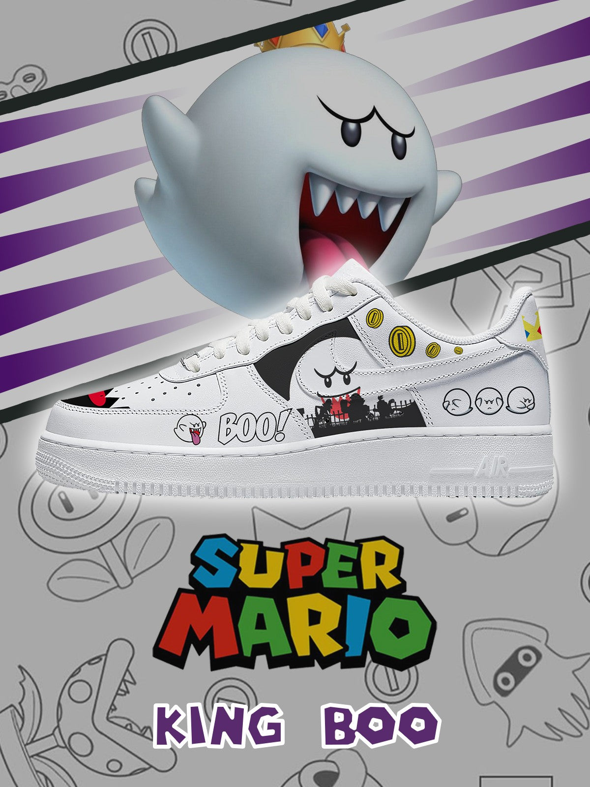 King Boo V.1 Custom Sneakers