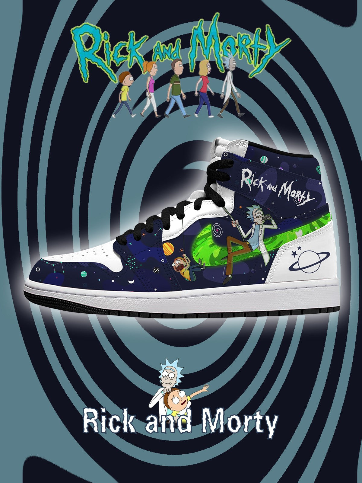 R und M V.3 Custom High-Top Sneakers