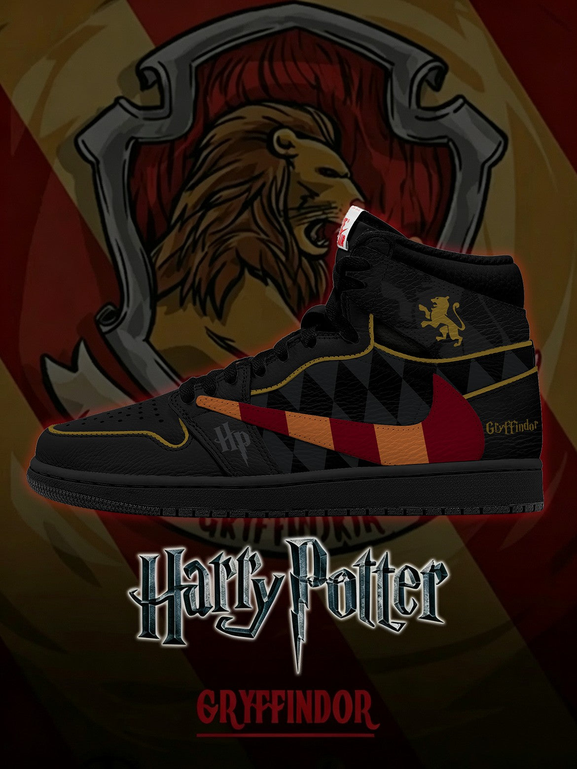 Hogwarts Gryffindor House V.3 Custom TS High Sneakers