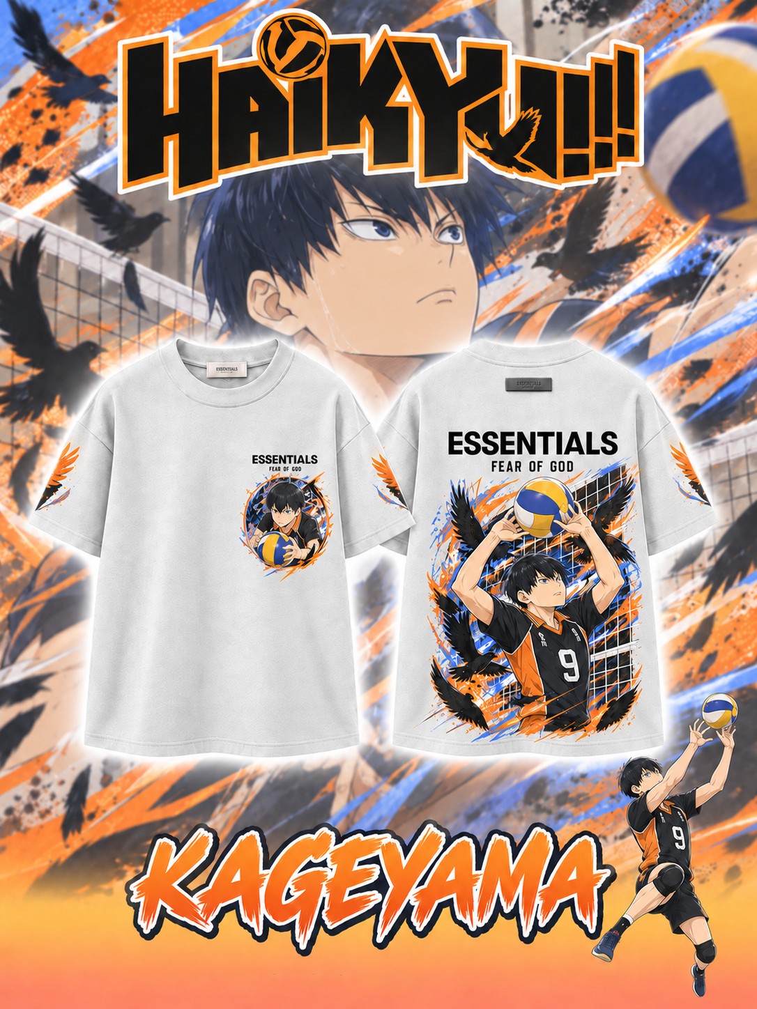 Tobio Kageyama V.2 Custom Ess. T-Shirt