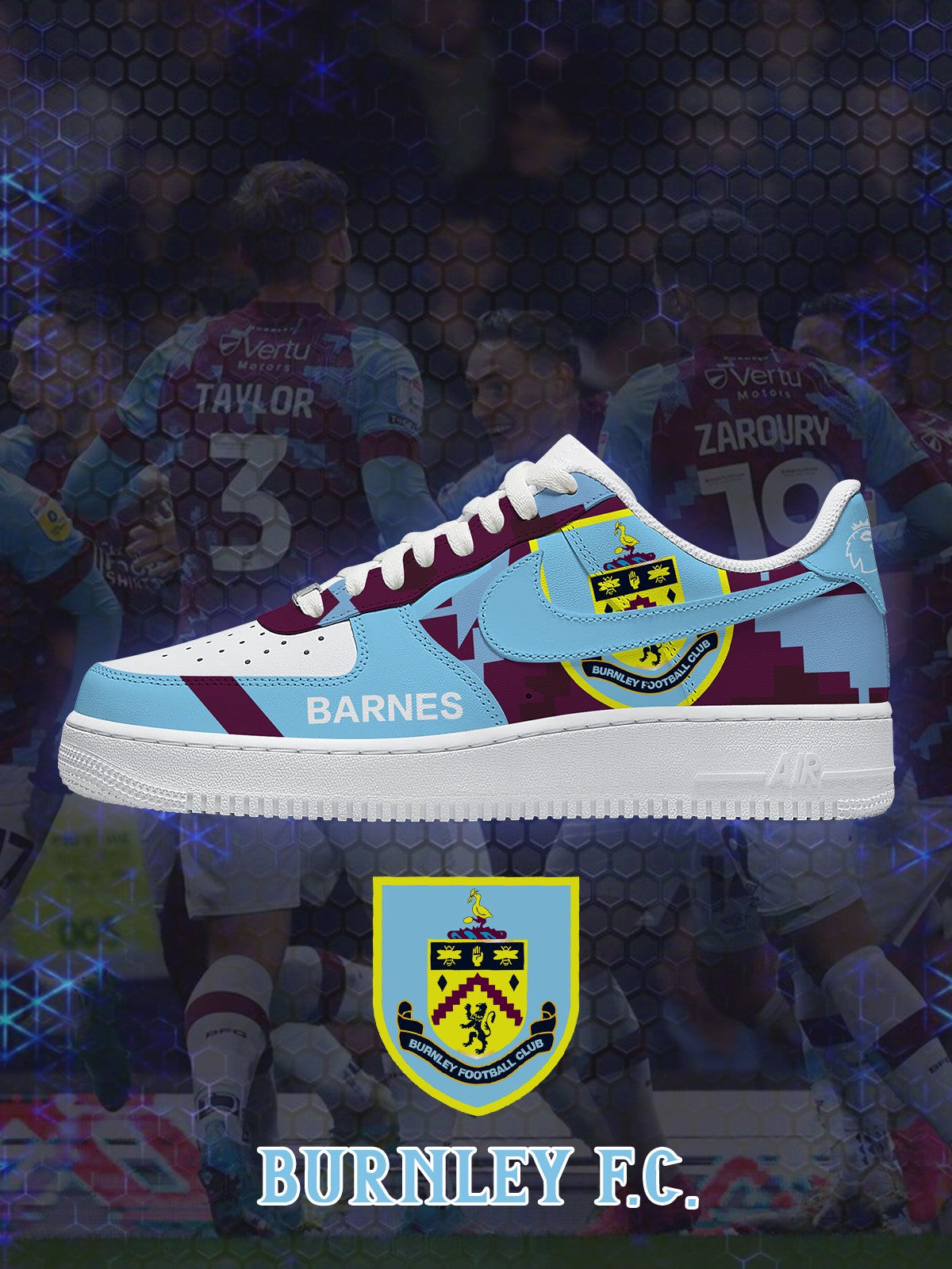 Burnley V.1 Custom Air-Style Sneakers