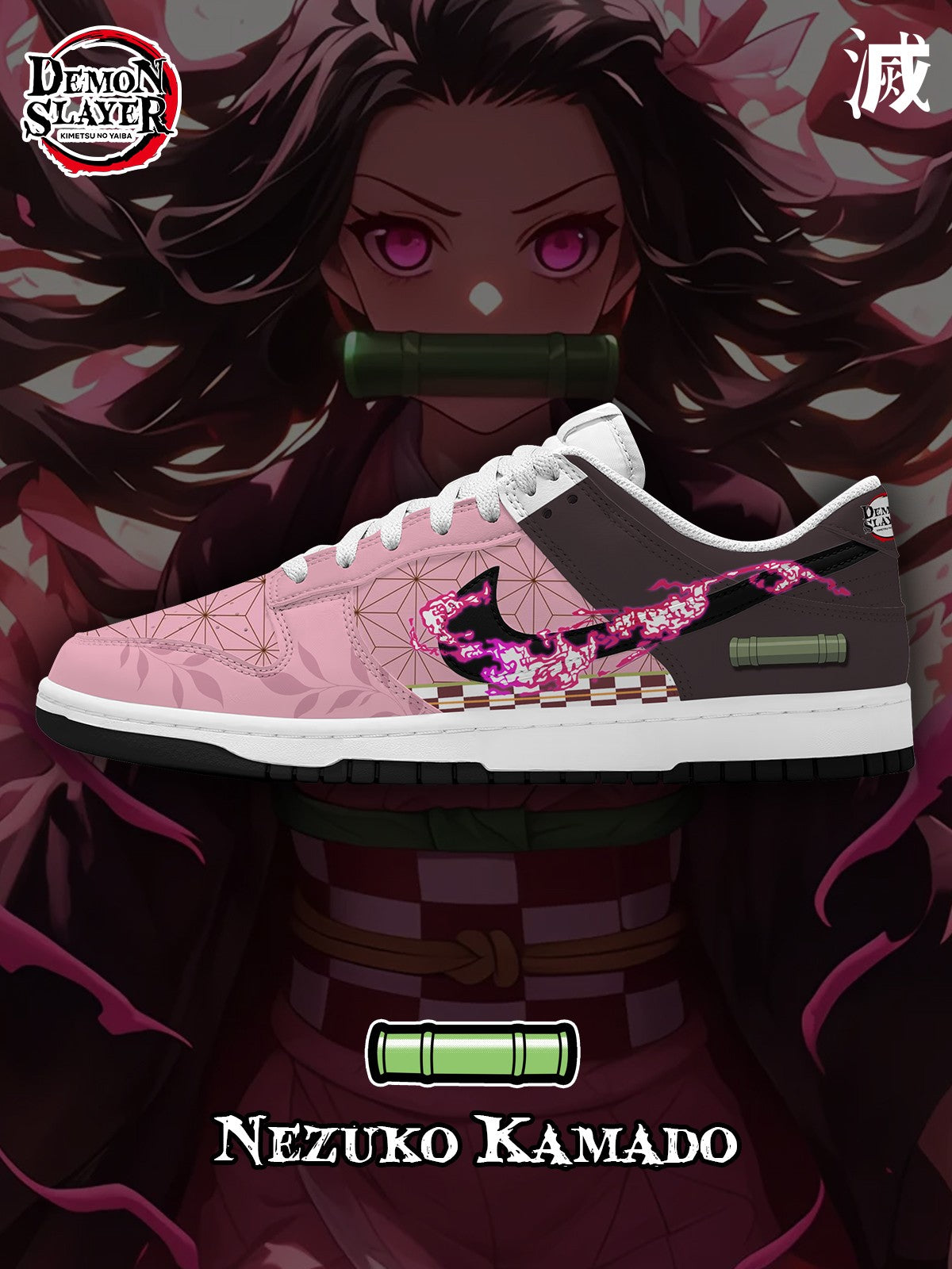 Nezuko V.5 Custom Court-Low Sneakers