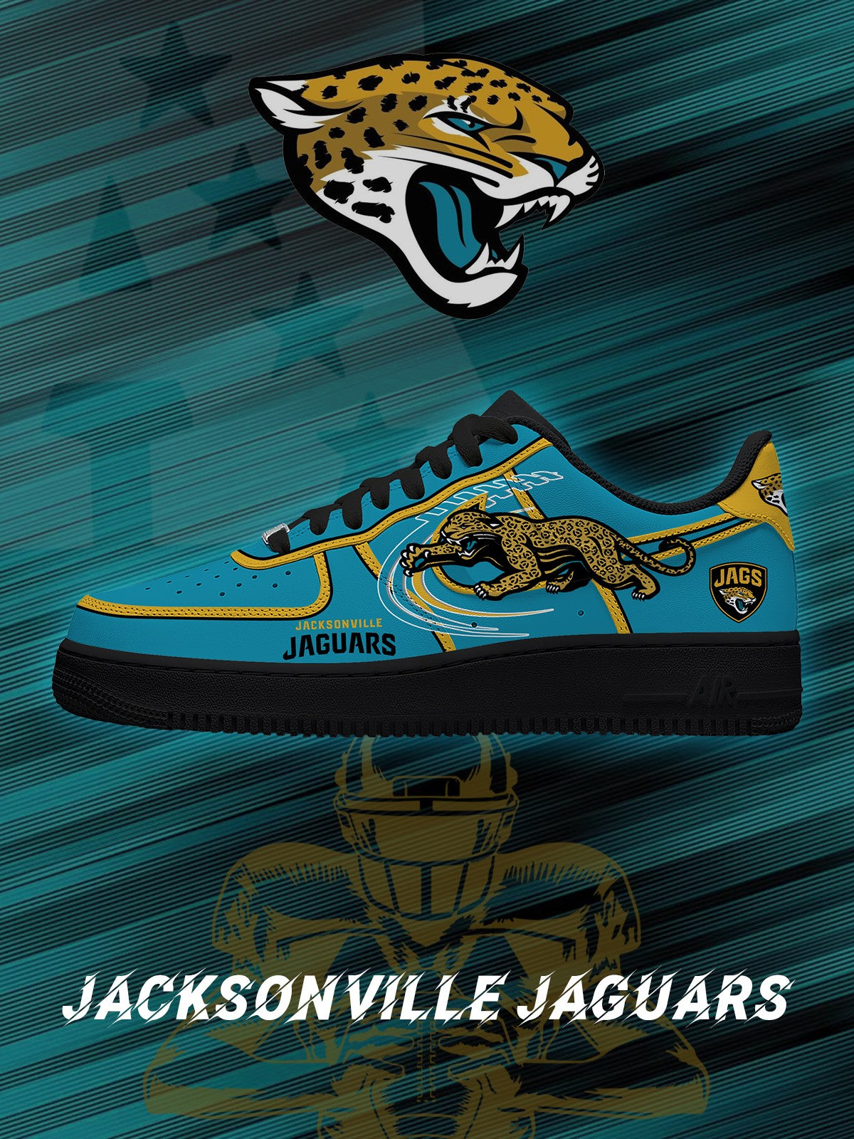 Jacksonville Football V.2 Custom Air-Style Sneakers