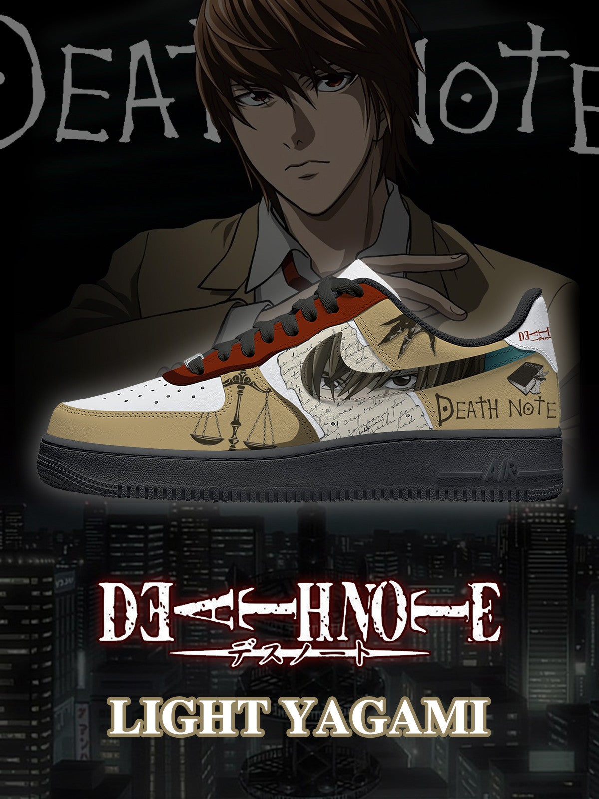 Light Yagami V.1 Custom Sneakers