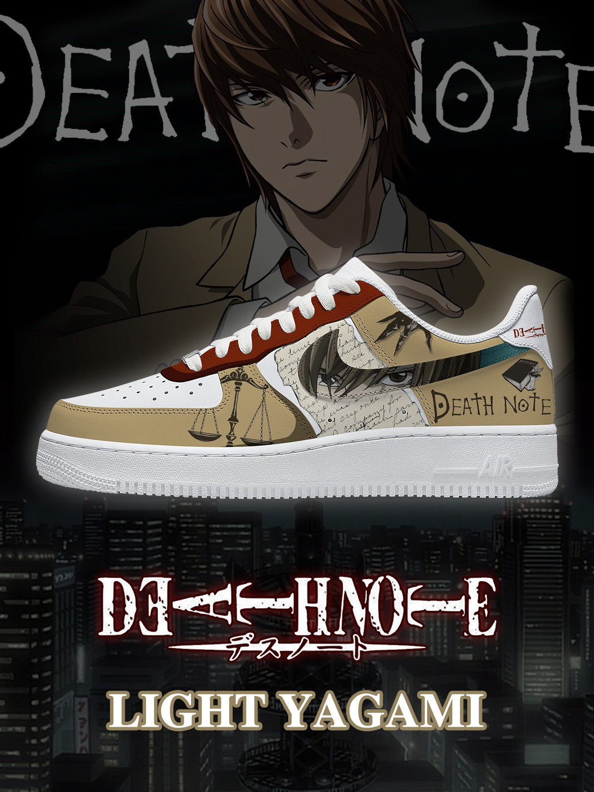 Light Yagami V.2 Custom Sneakers