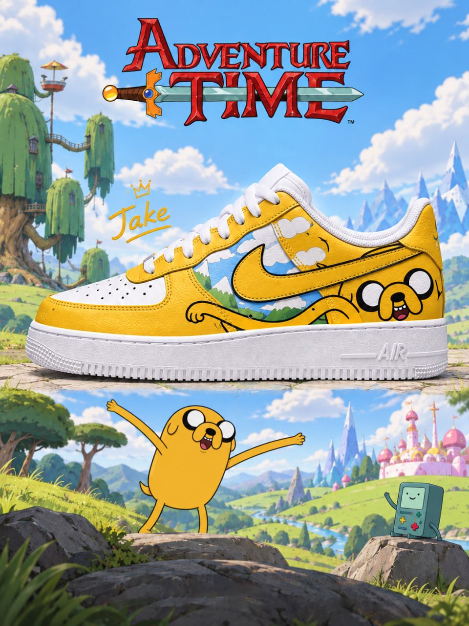 Jake the Dog V.2 Custom Air-Style Sneakers