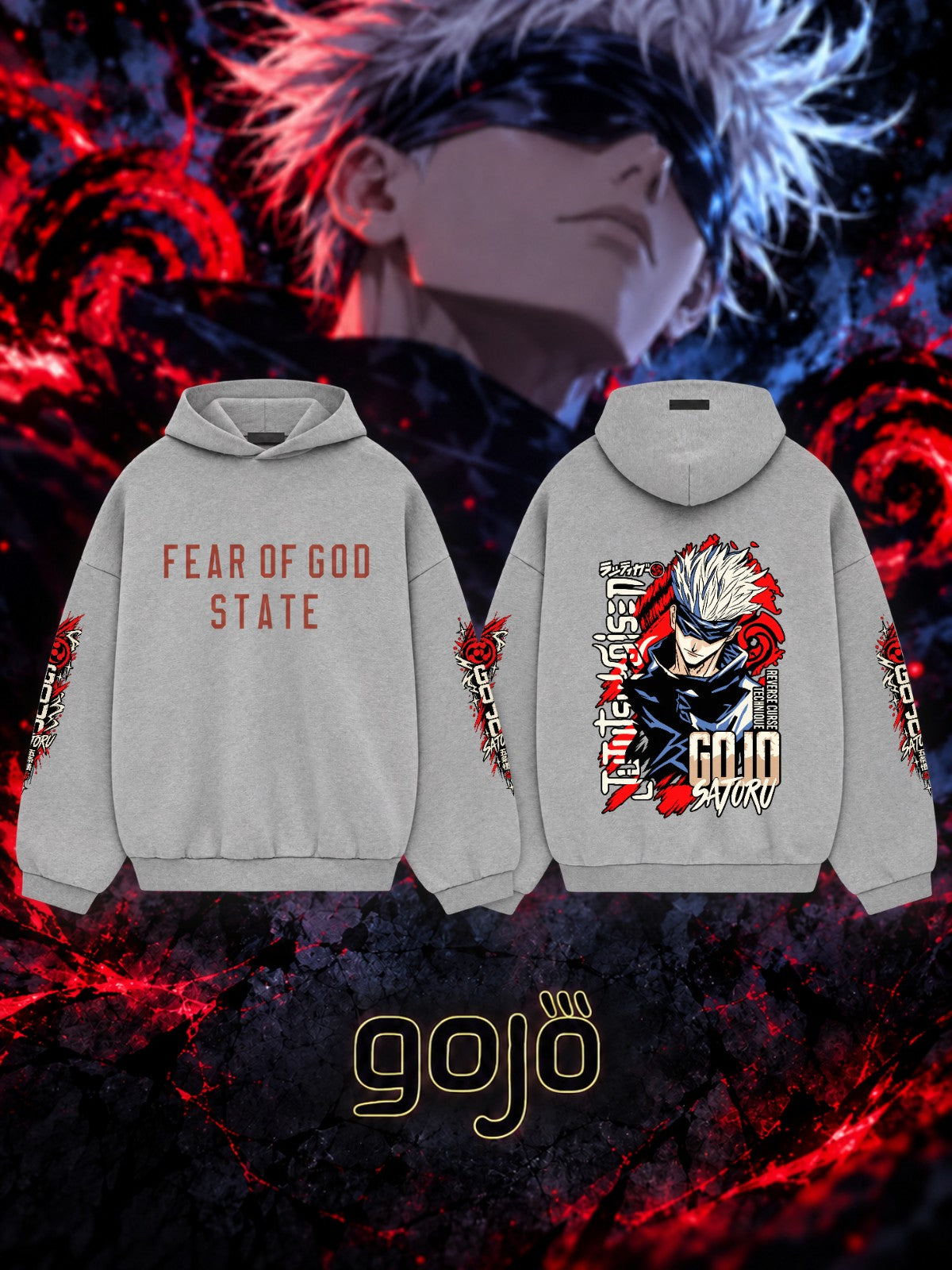 Satoru Gojo V.1 Custom Ess. Hoodie