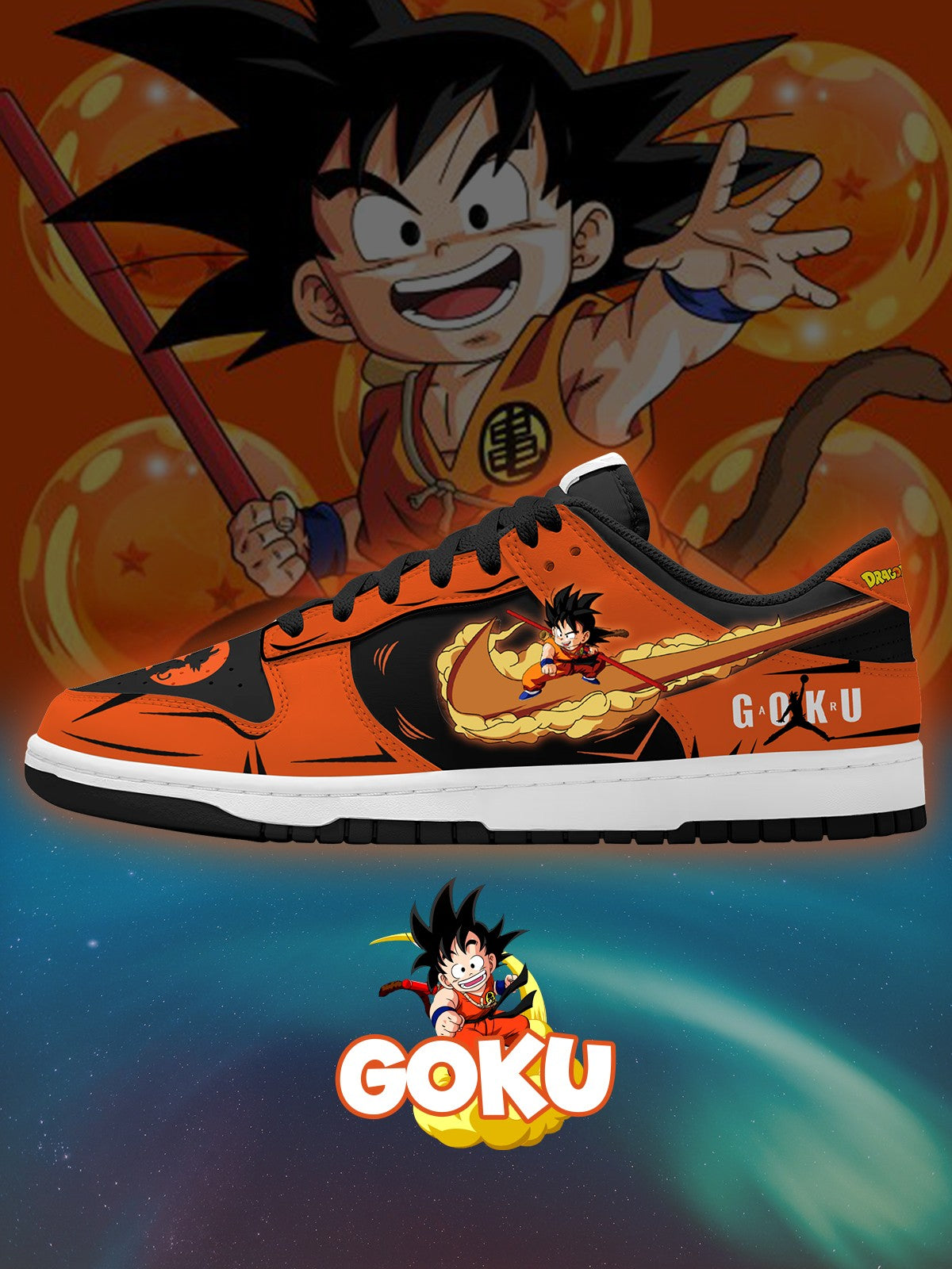 Son Goku V.2 Custom Court-Low Sneakers