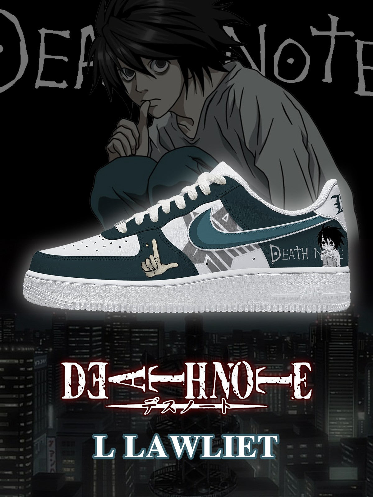 L Lawliet V.1 Custom Sneakers