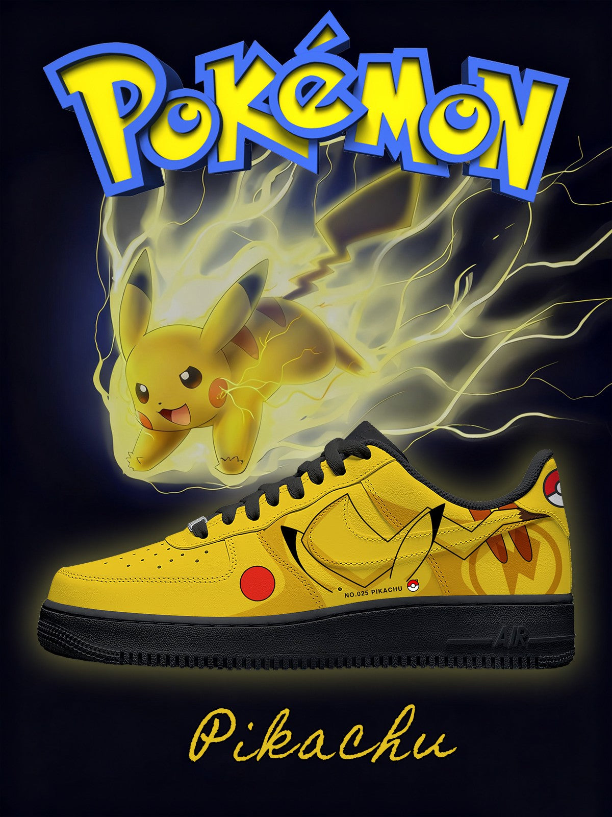 Pikachu V.3 Custom Air-Style Sneakers