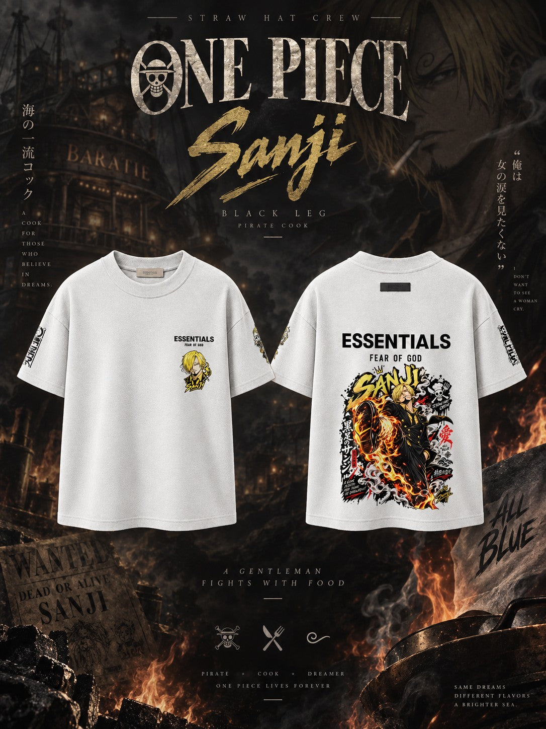 Sanji V.1 Custom Ess. T-Shirt