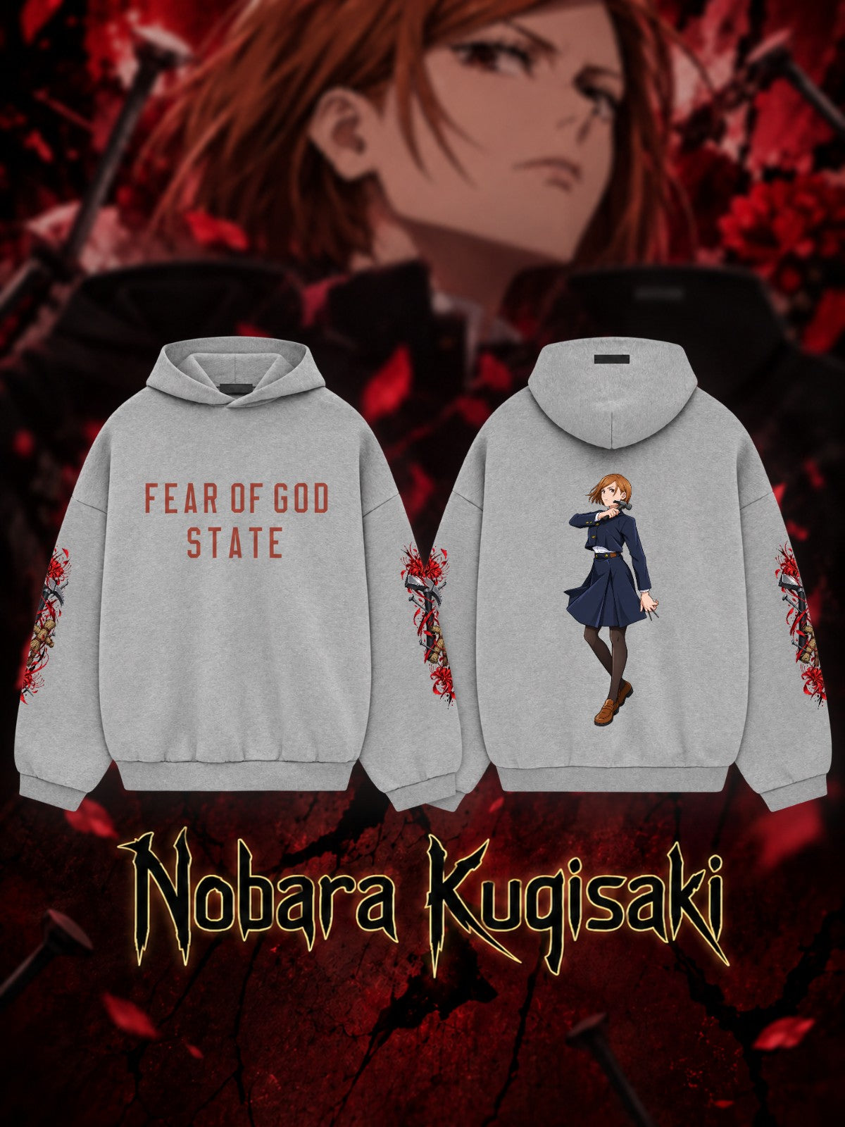 ‌Nobara Kugisaki V.1 Custom Ess. Hoodie
