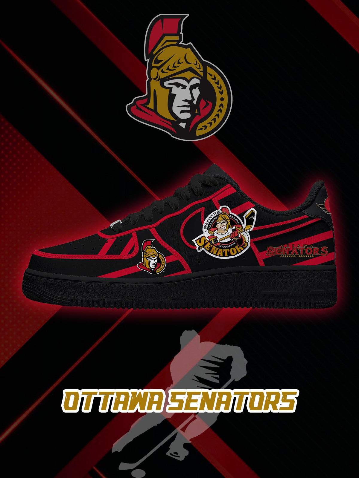 Ottawa Hockey V.2 Custom Air-Style Sneakers