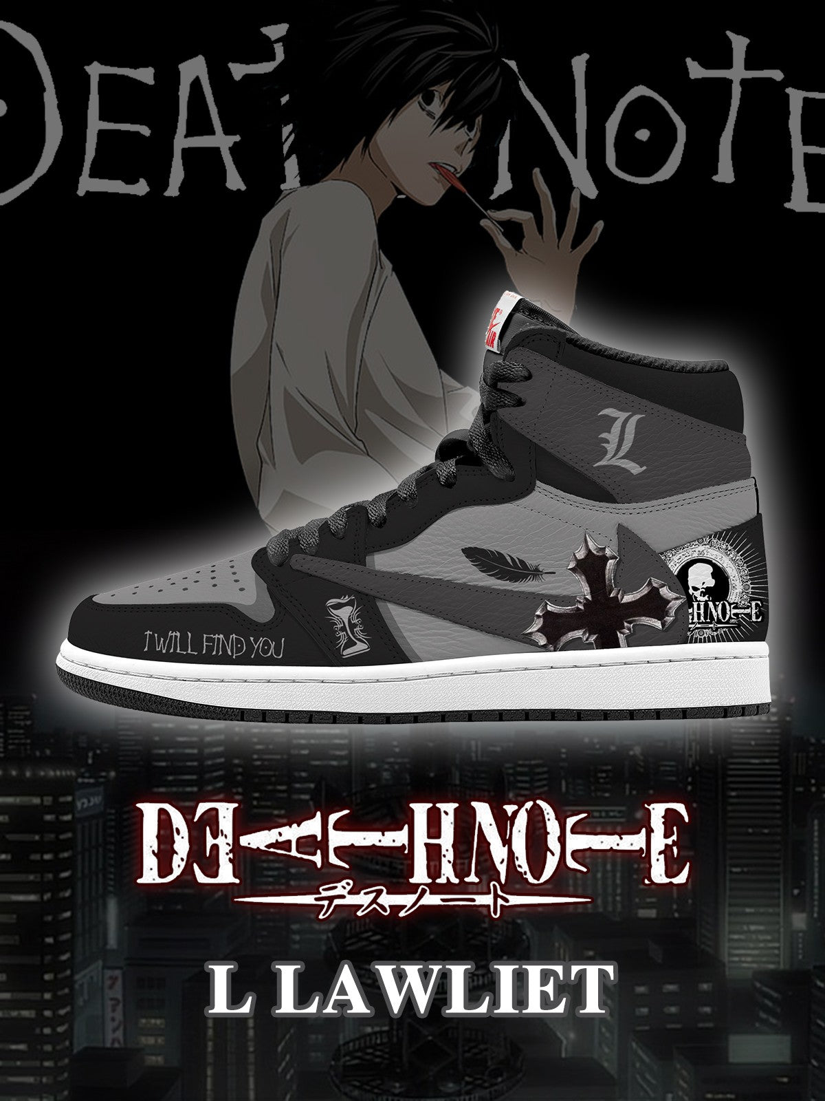 L Lawliet V.2 Custom TS High Sneakers