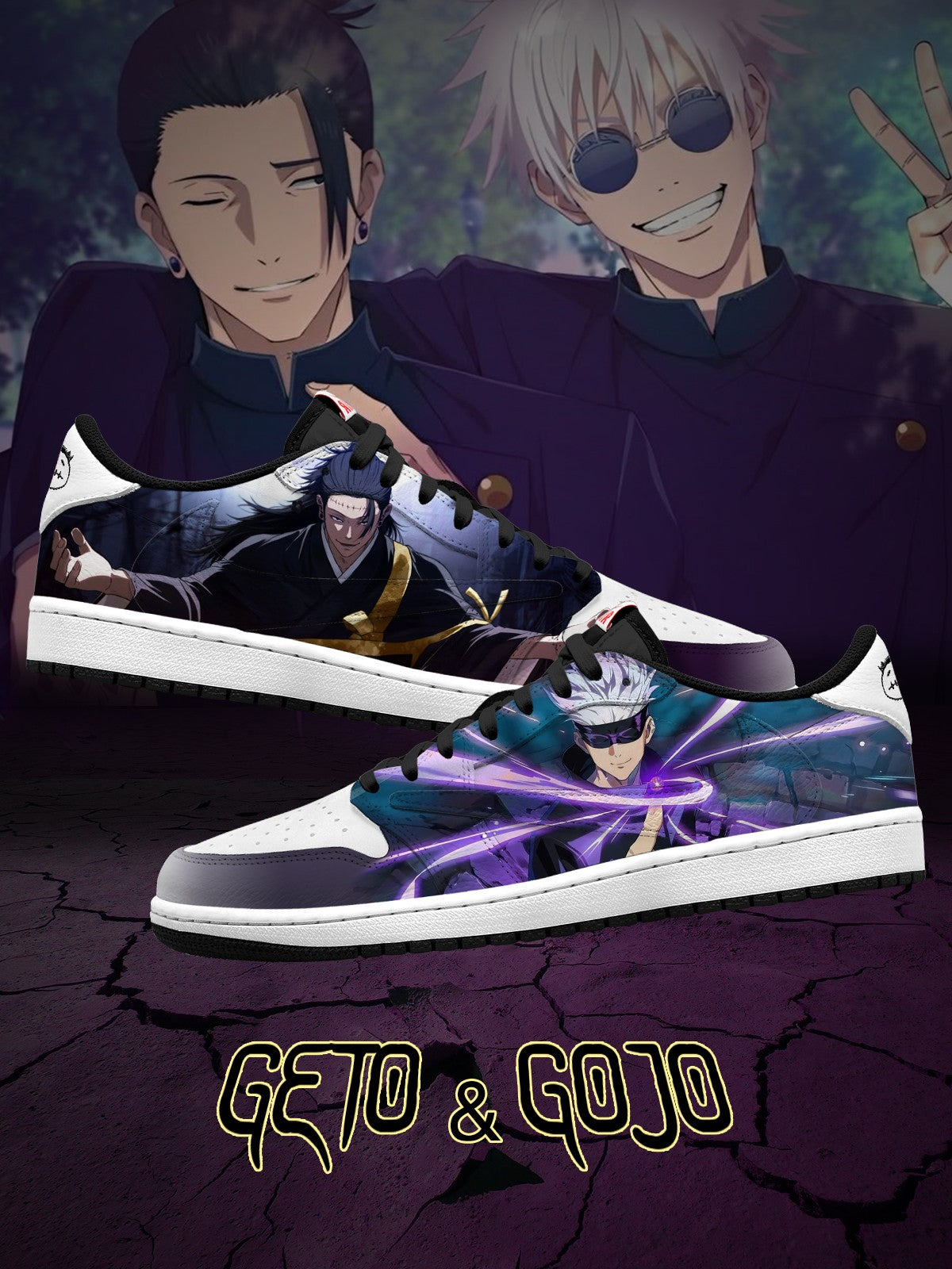 Gojo and Geto V.1 Custom TS Low Sneakers
