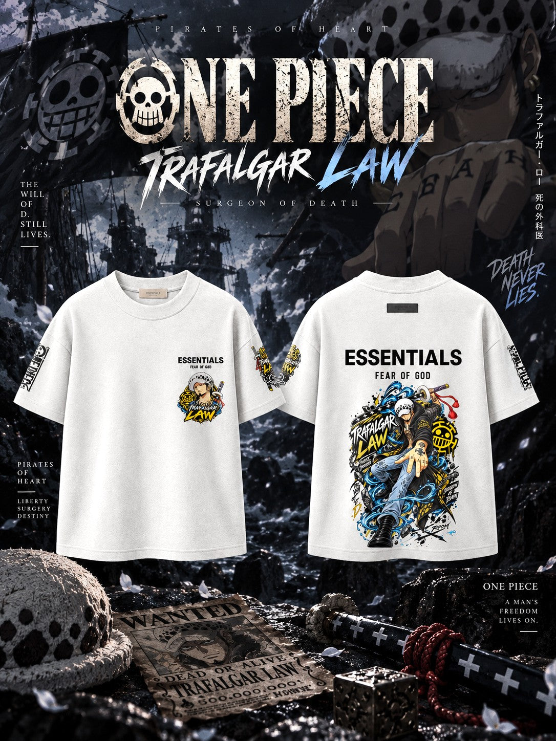 Trafalgar D. Water V.1 Custom Ess. T-Shirt