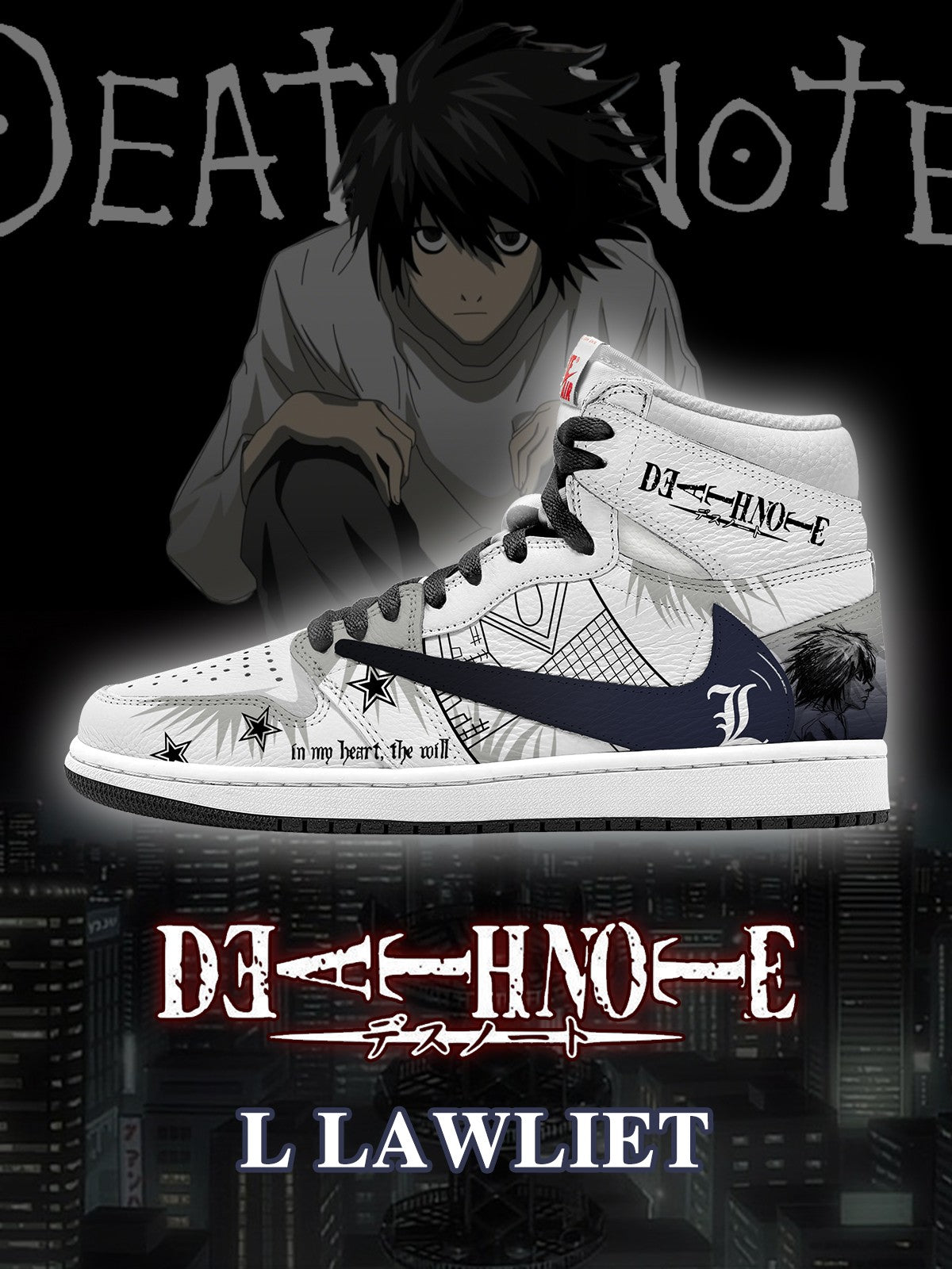 L Lawliet V.3 Custom TS High Sneakers