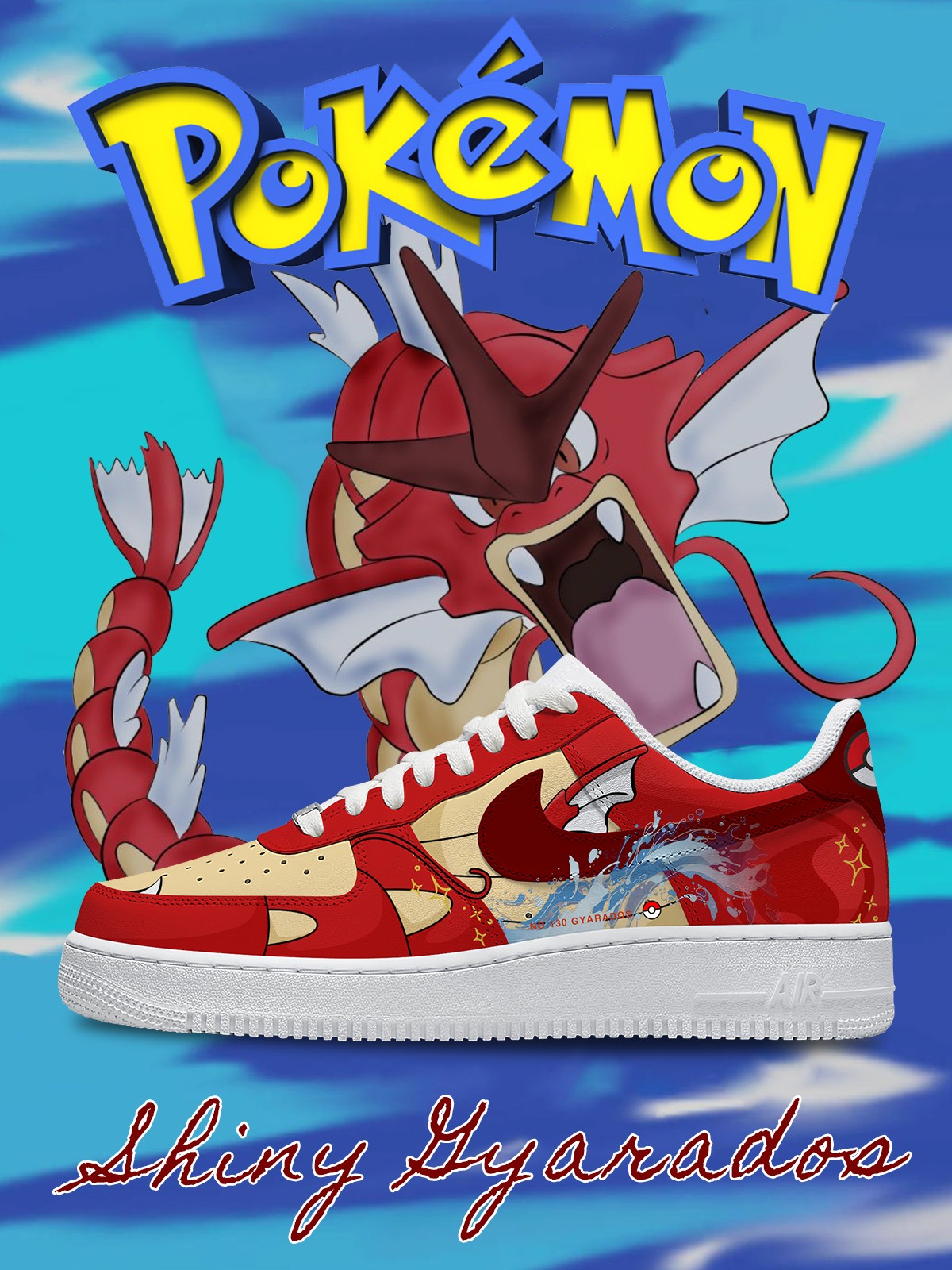 Shiny Gyarados V.2 Custom Air-Style Sneakers