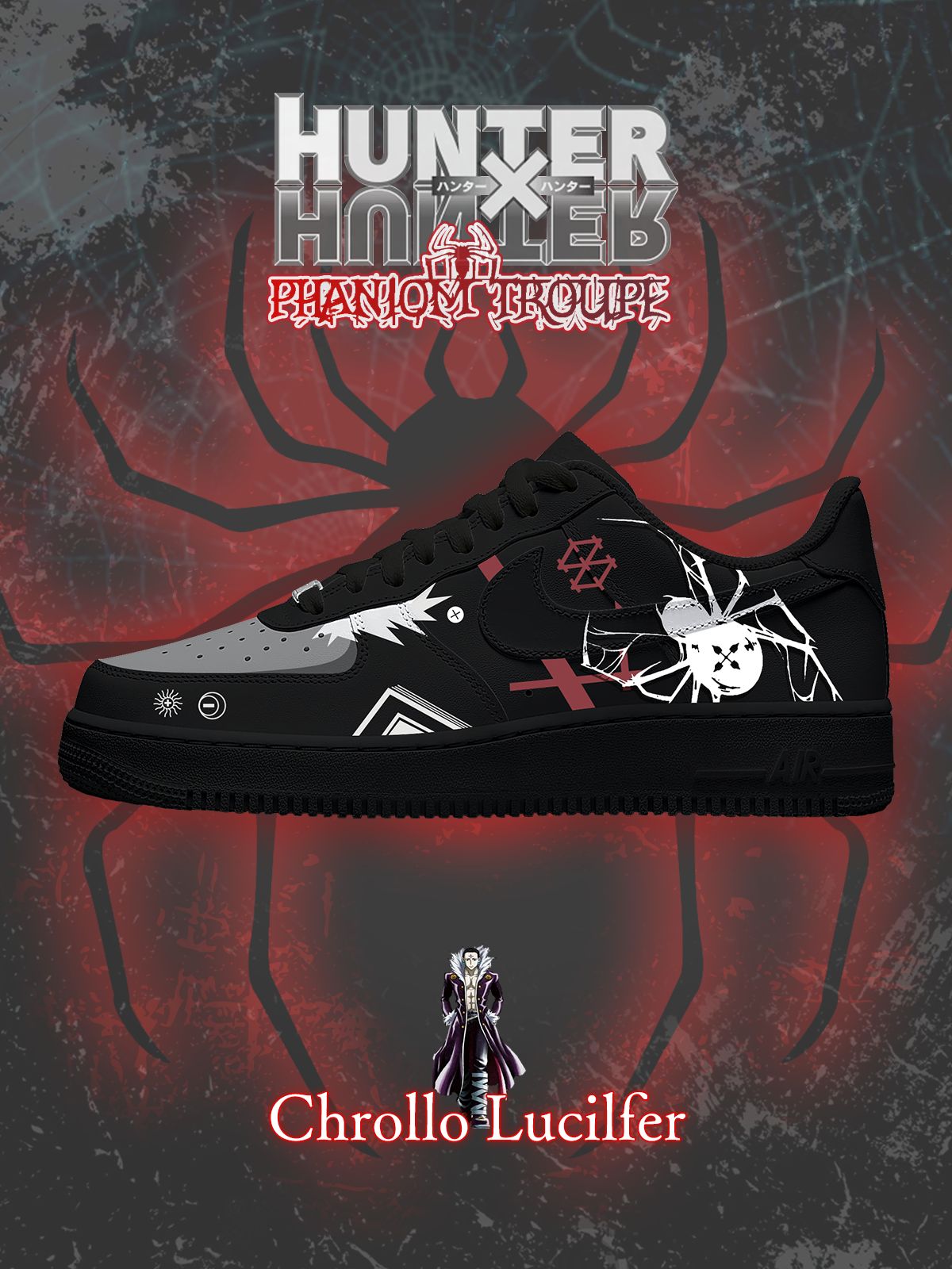 Chrollo Lucilfer Custom Sneakers
