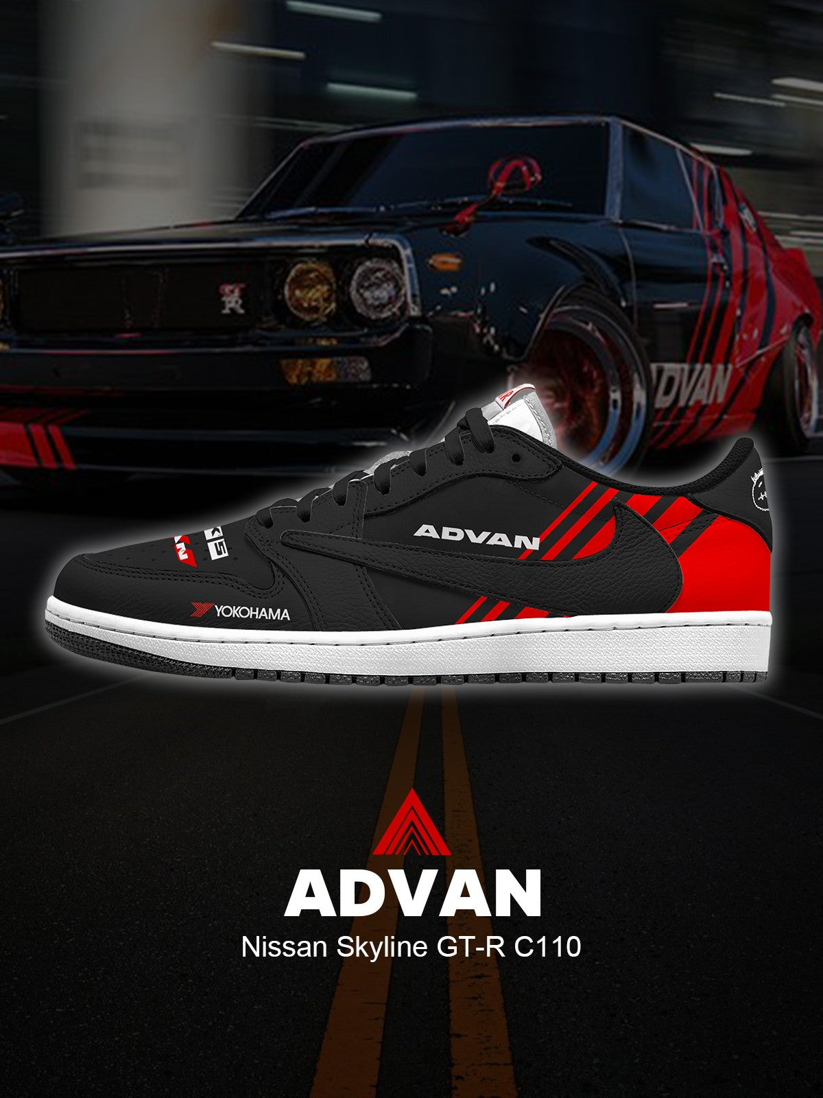 Skyline GT-R C110 Custom TS Low Sneakers