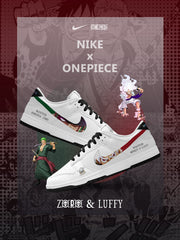 Luffy und Zoro V.1 Custom Court-Low Sneakers