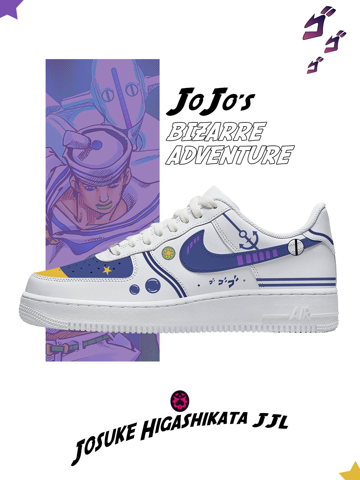 Josuke Higashikata JJL Custom Sneakers