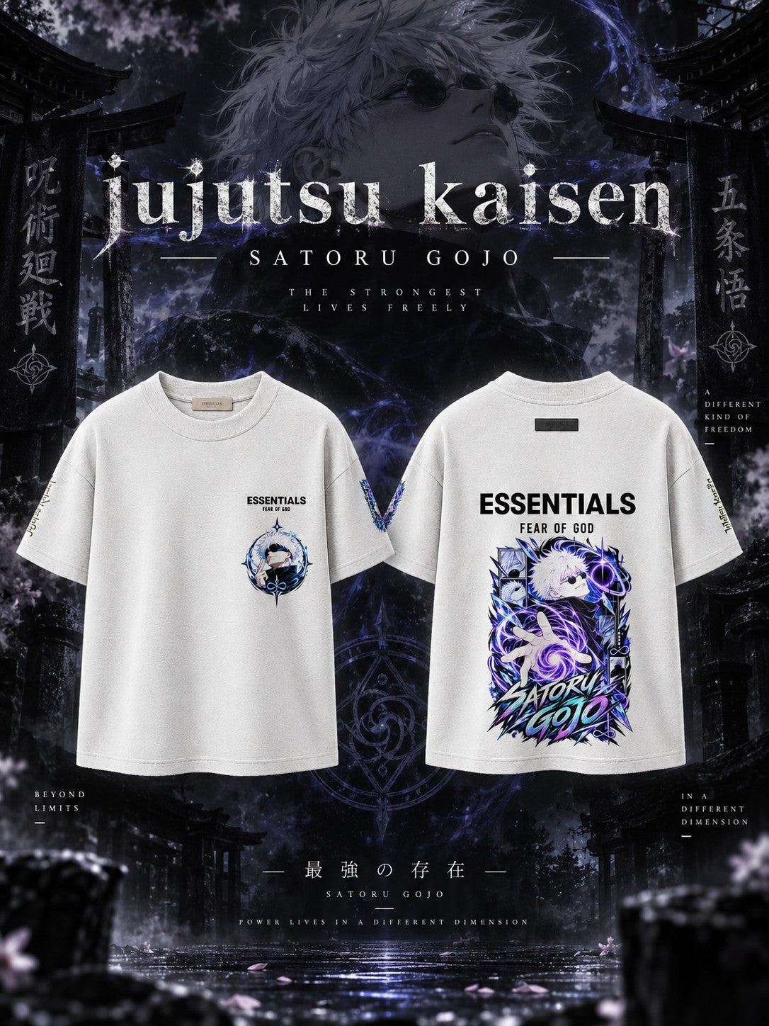 Satoru Gojo V.1 Custom Ess. T-Shirt