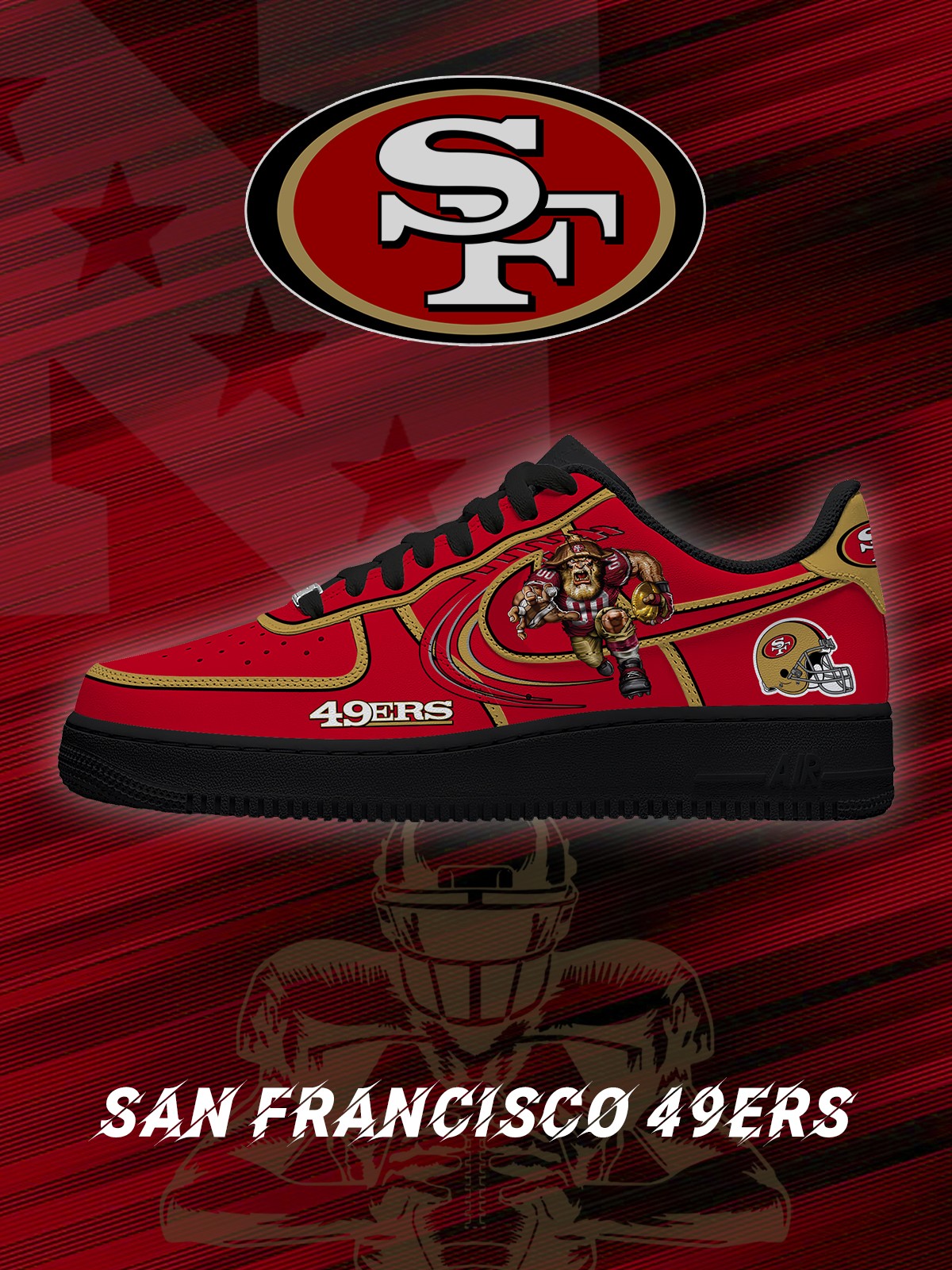 San Francisco Football V.2 Custom Air-Style Sneakers