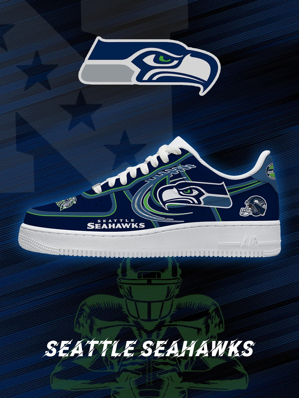 Seattle Football V.2 Custom Air-Style Sneakers
