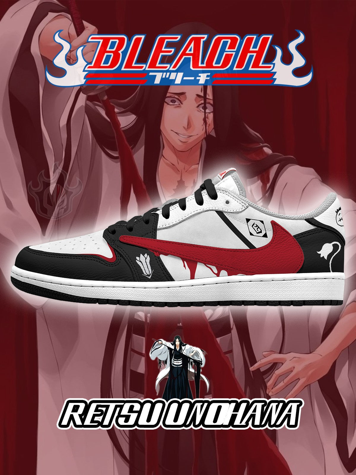 Retsu Unohana V.1 Custom TS Low Sneakers