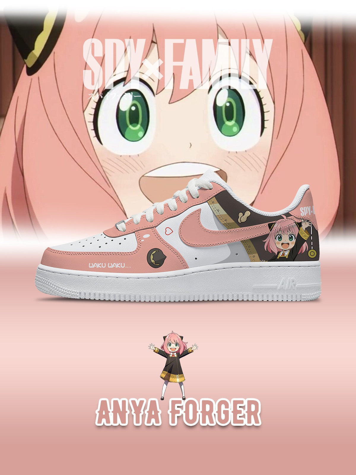 Anya Forger V.3 Custom Air-Style Sneakers