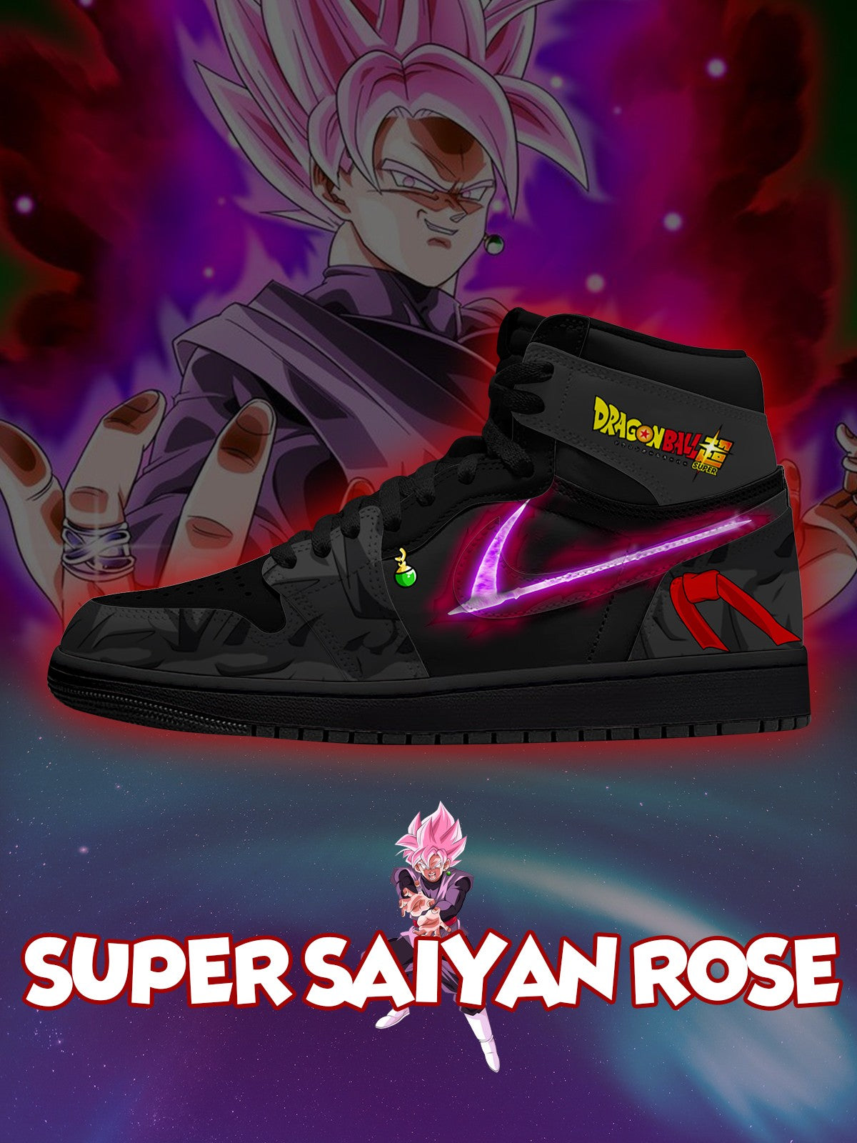 Super Saiyan Rose V.1 Custom High-Top Sneakers