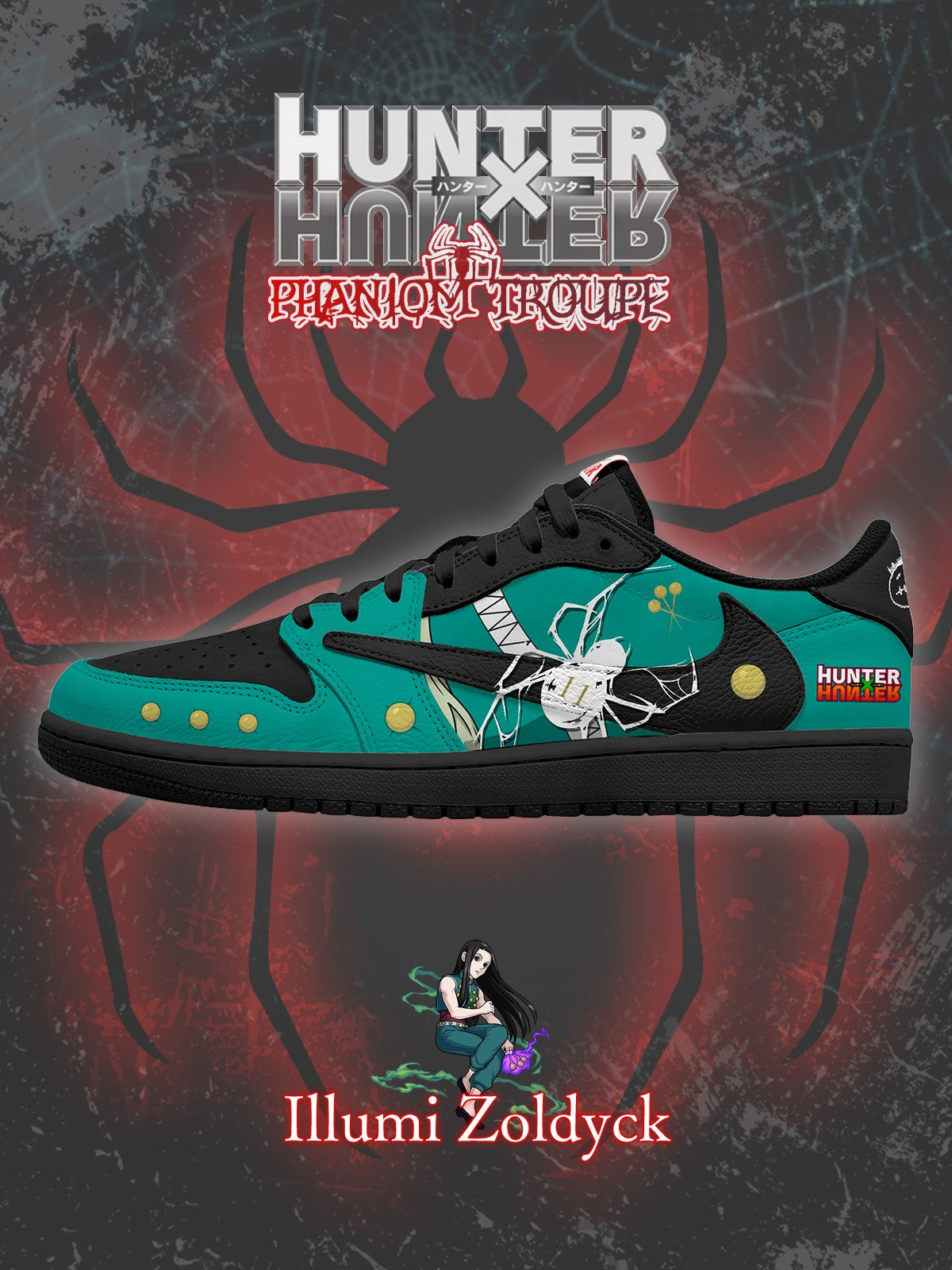 Illumi Zoldyck V.1 Custom TS Low Sneakers