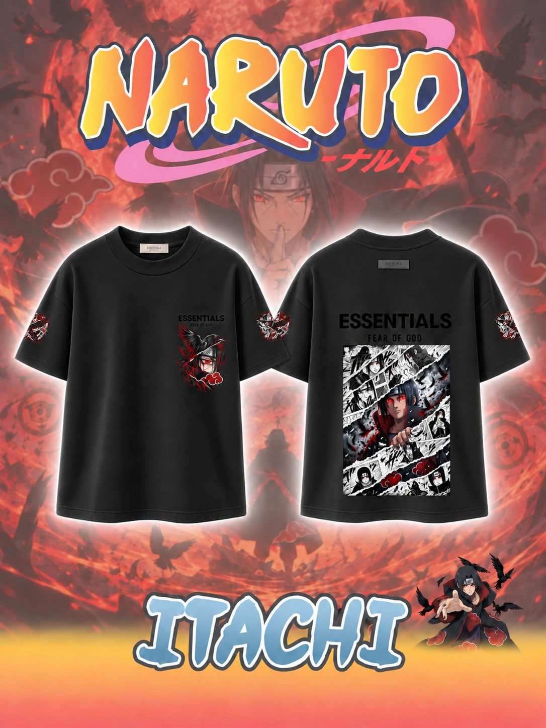 Akatsuki Itachi V.2 Custom Ess. T-Shirt