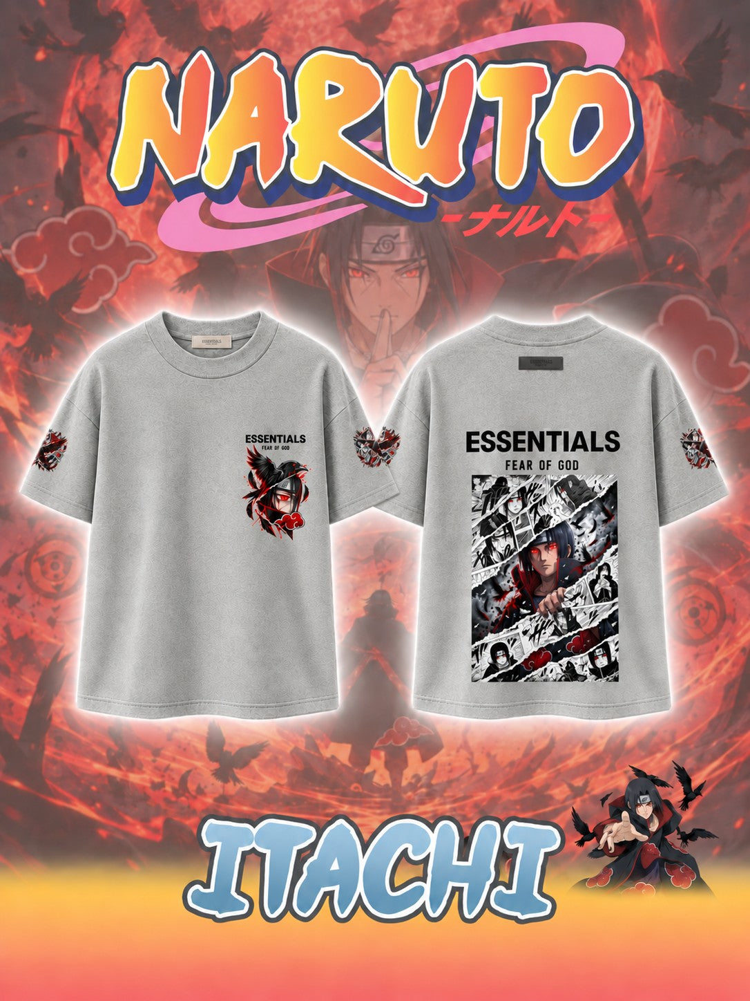 Akatsuki Itachi V.2 Custom Ess. T-Shirt
