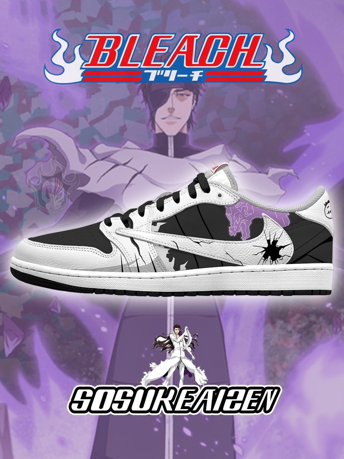 Sosuke Aizen V.1 Custom TS Low Sneakers