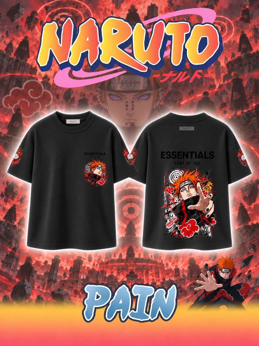 Akatsuki Pain V.2 Custom Ess. T-Shirt