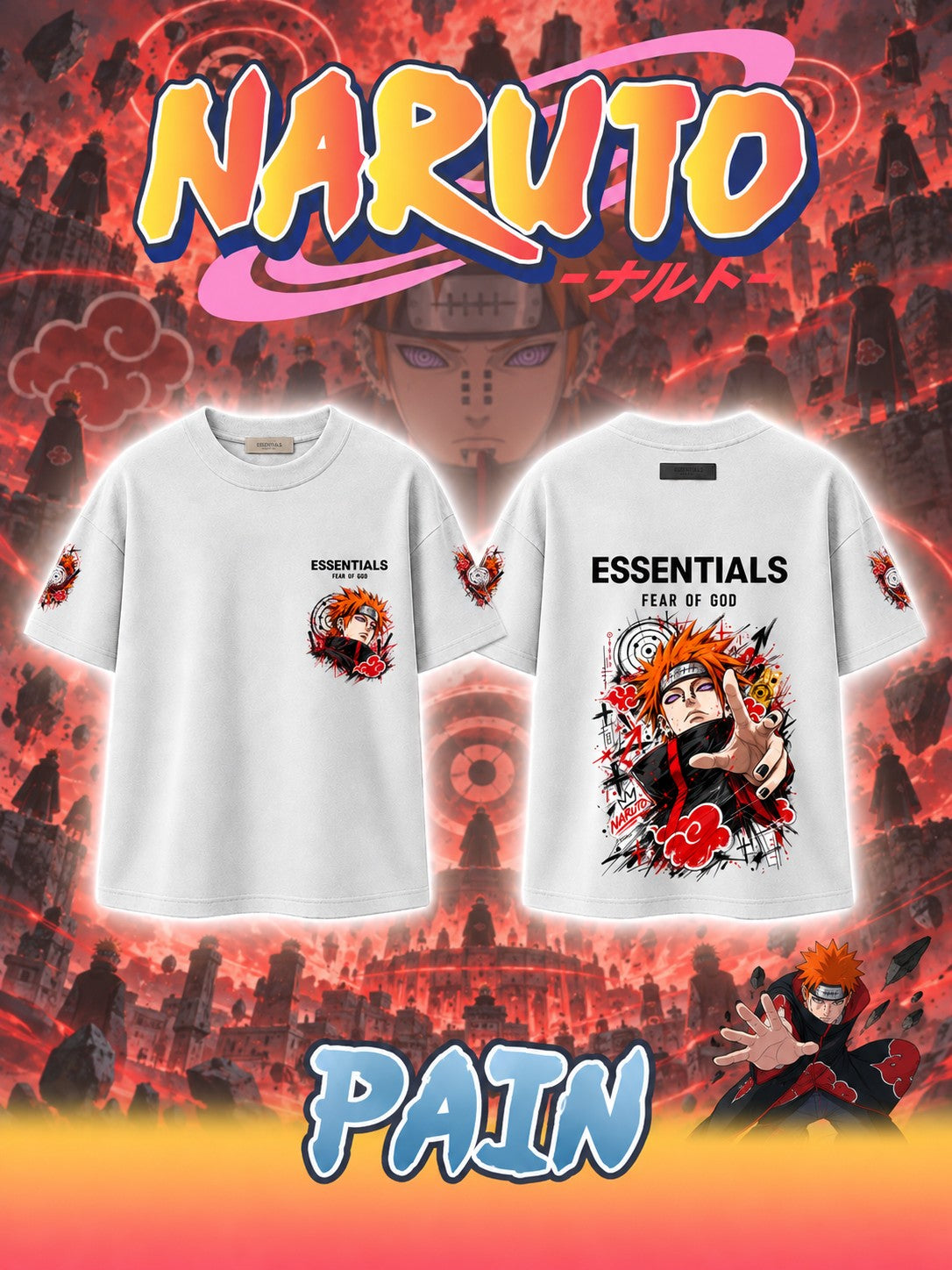 Akatsuki Pain V.2 Custom Ess. T-Shirt