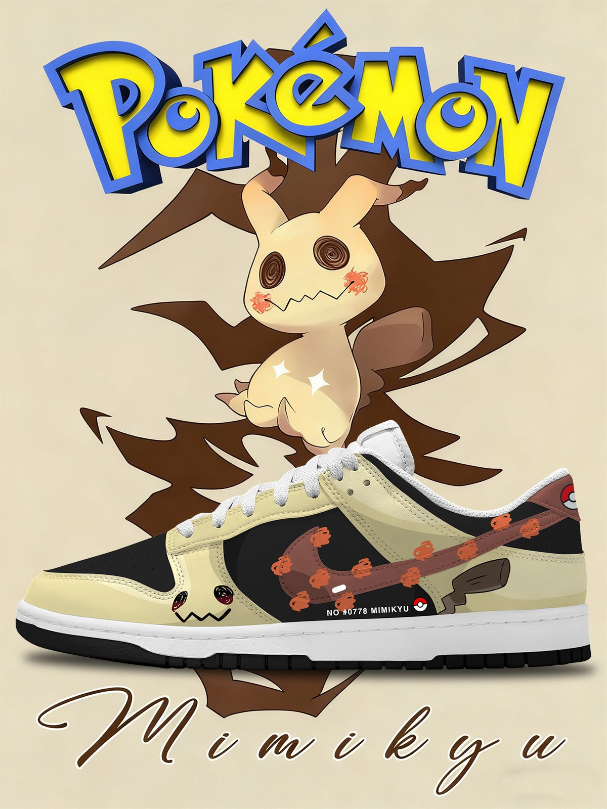 Mimikyu V.1 Custom Court-Low Sneakers