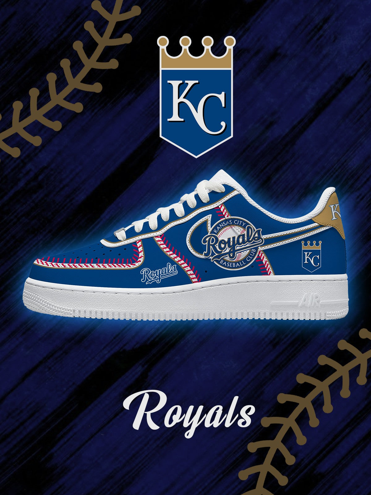 Kansas City Baseball V.2 Custom Air-Style Sneakers