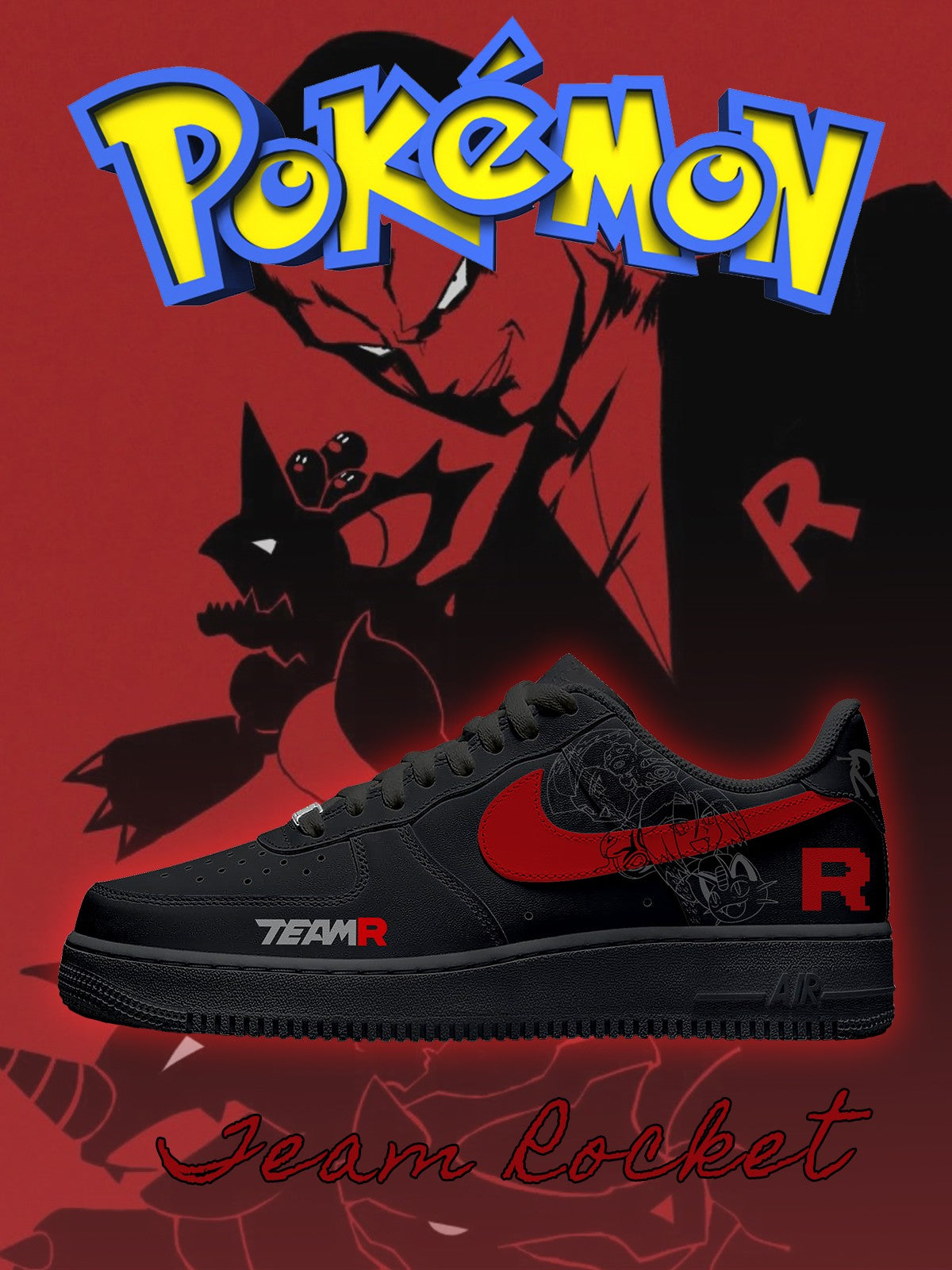 Team Rocket V.2 Custom Air-Style Sneakers