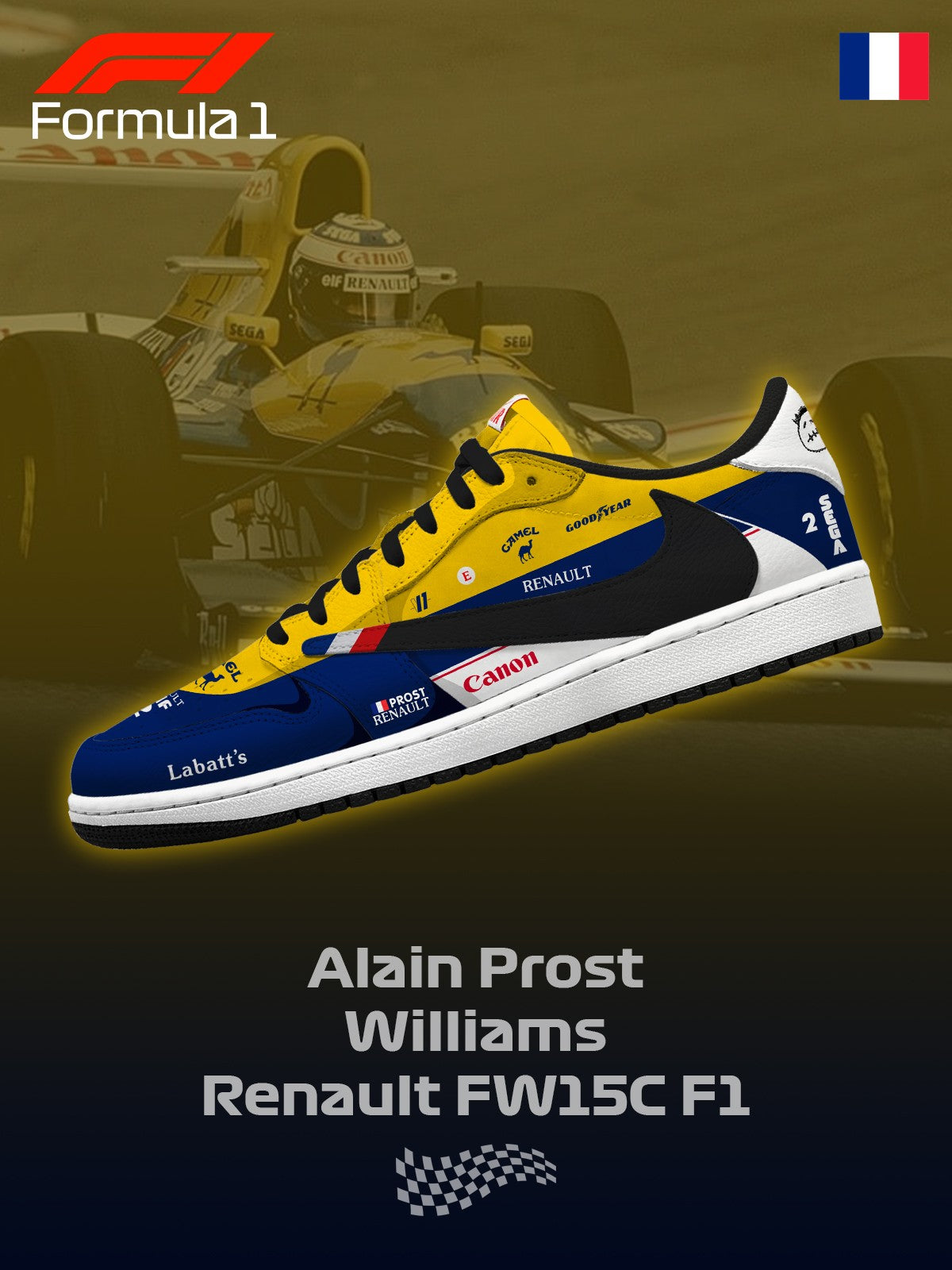 Renault FW15C F.1 V.1 Custom TS Low Sneakers