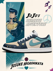 Josuke Higashikata V.1 Custom Low-Top Court Sneakers