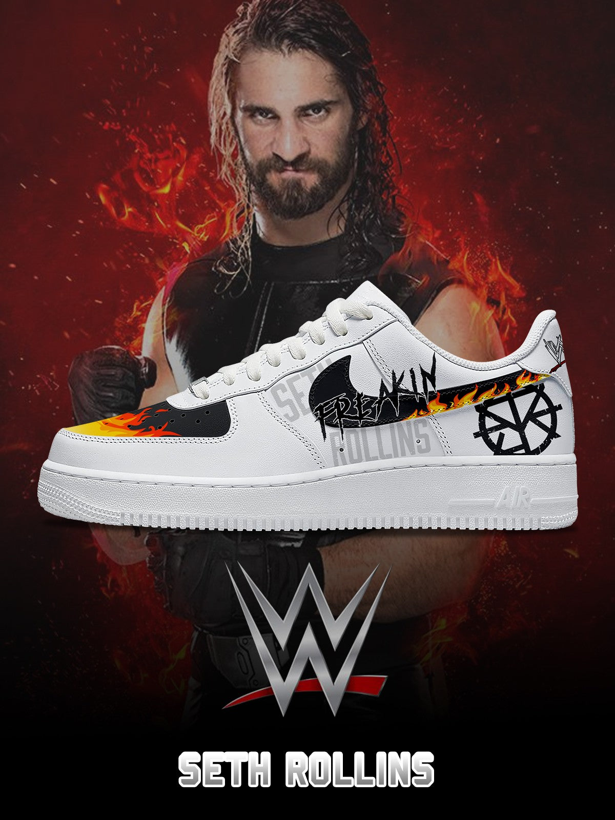 Seth Rollins V.1 Custom Air-Style Sneakers