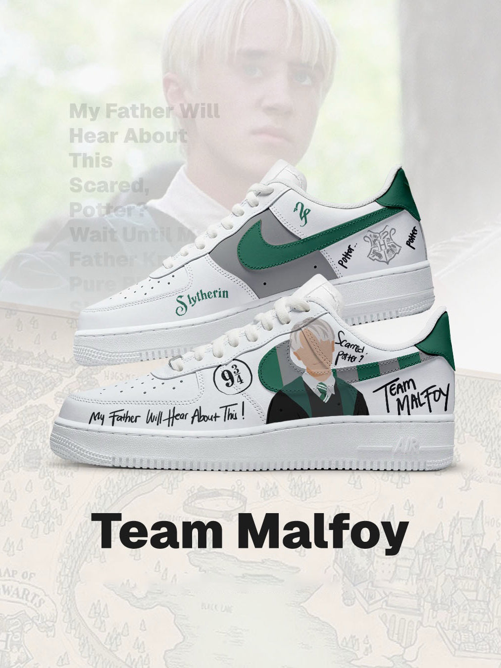 Team Malfoy V.1 Custom Air-Style Sneakers
