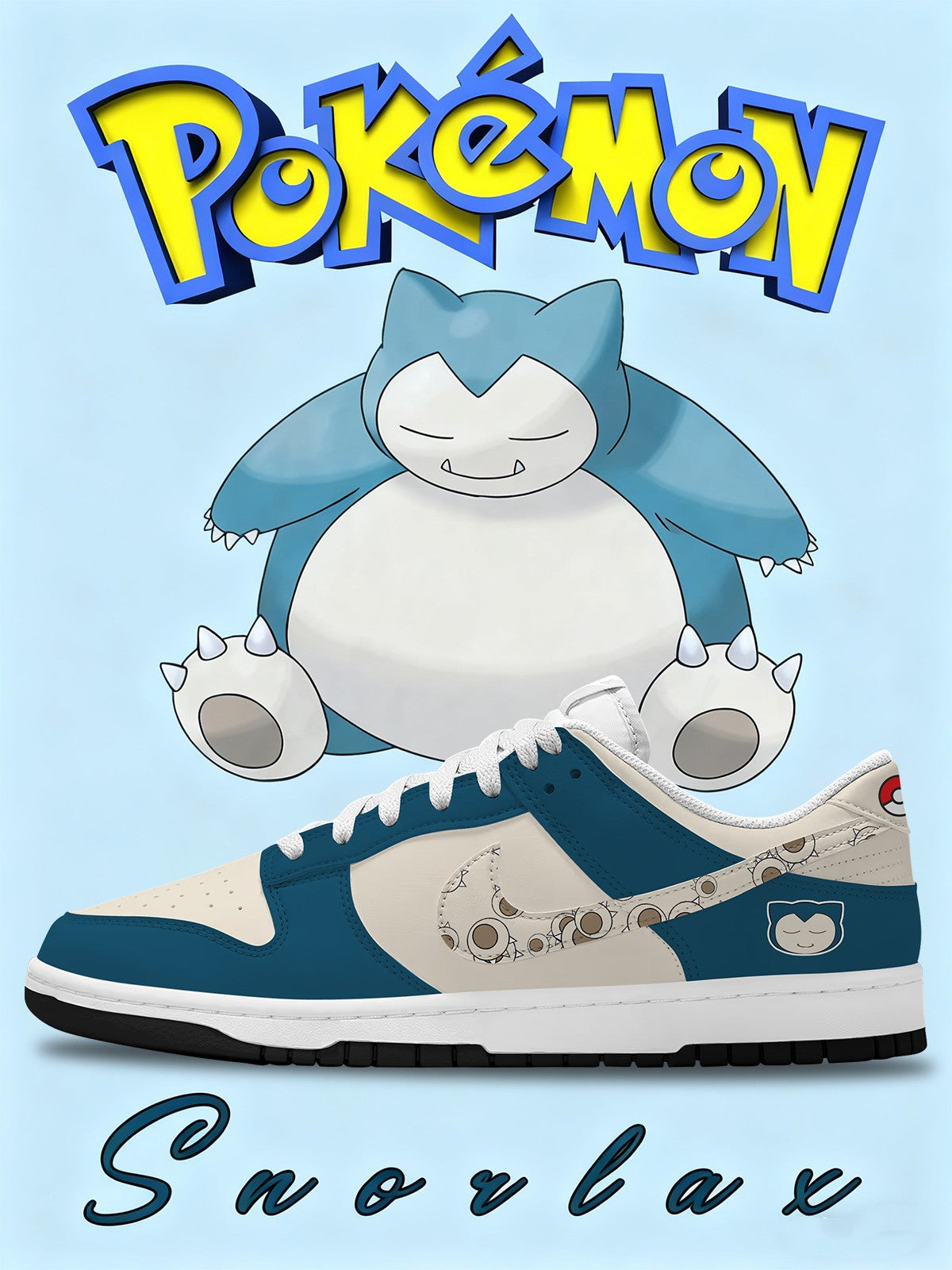 Snorlax V.1 Custom Court-Low Sneakers