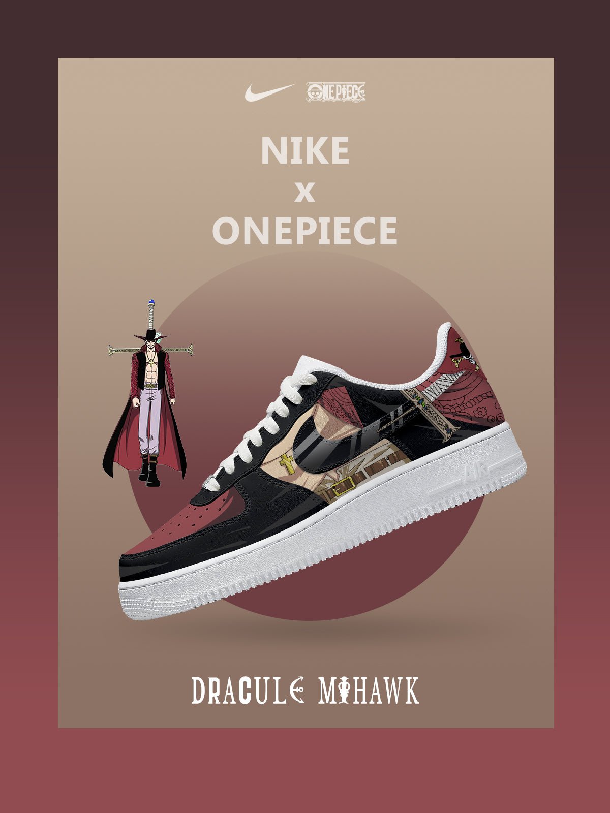 Dracule Mihawk V.1 Custom Air-Style Sneakers